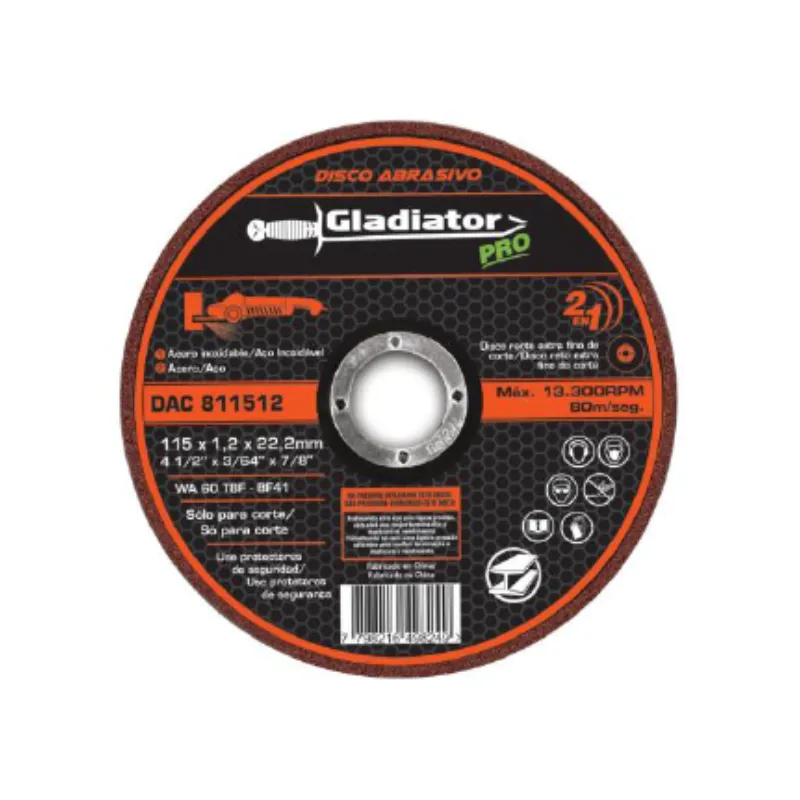 DISCO CORTE 4 1/2' x 1.2mm METAL/INOX DAC 811512